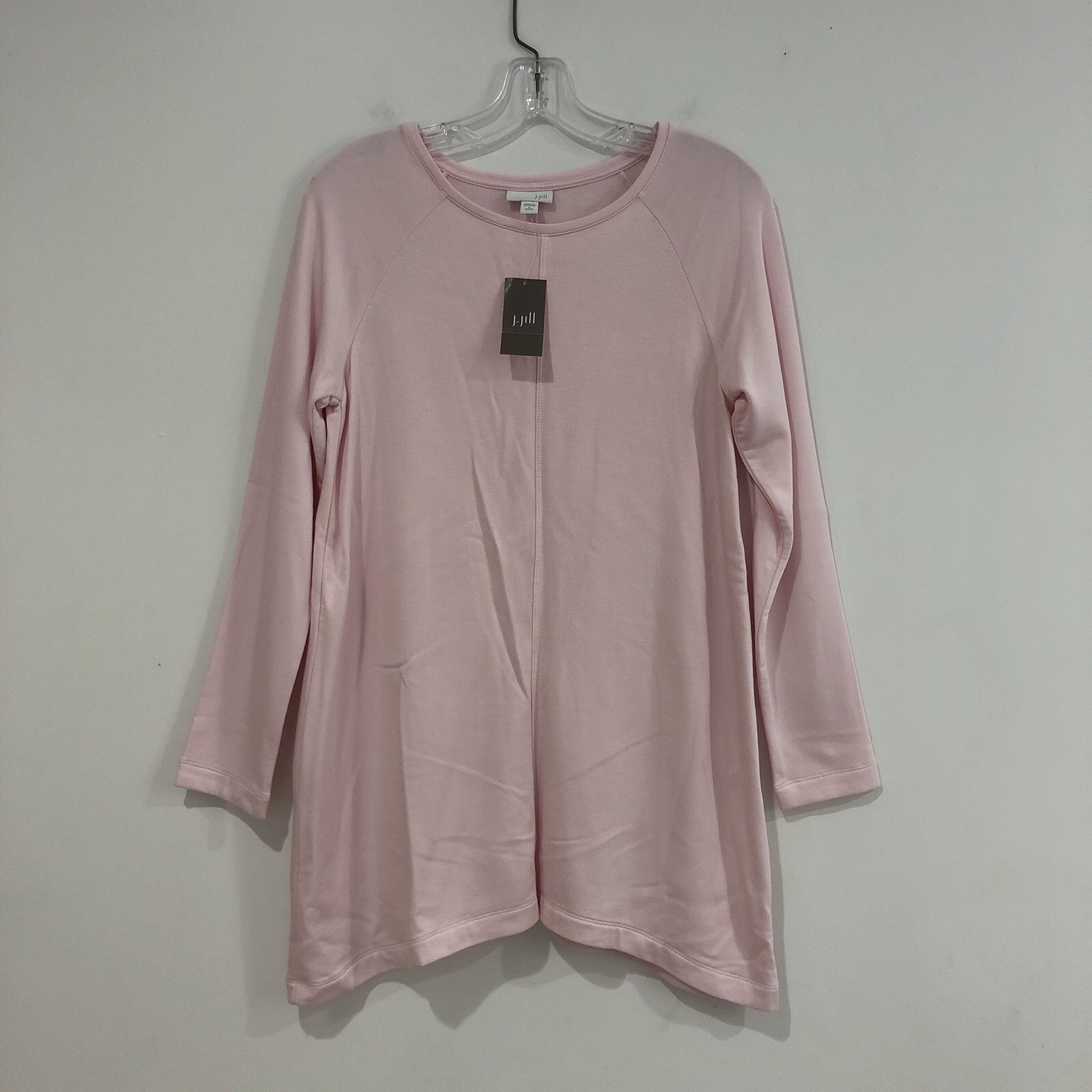 NWT J.Jill Pale Pink Long Sleeve Tunic Tee Women Size S