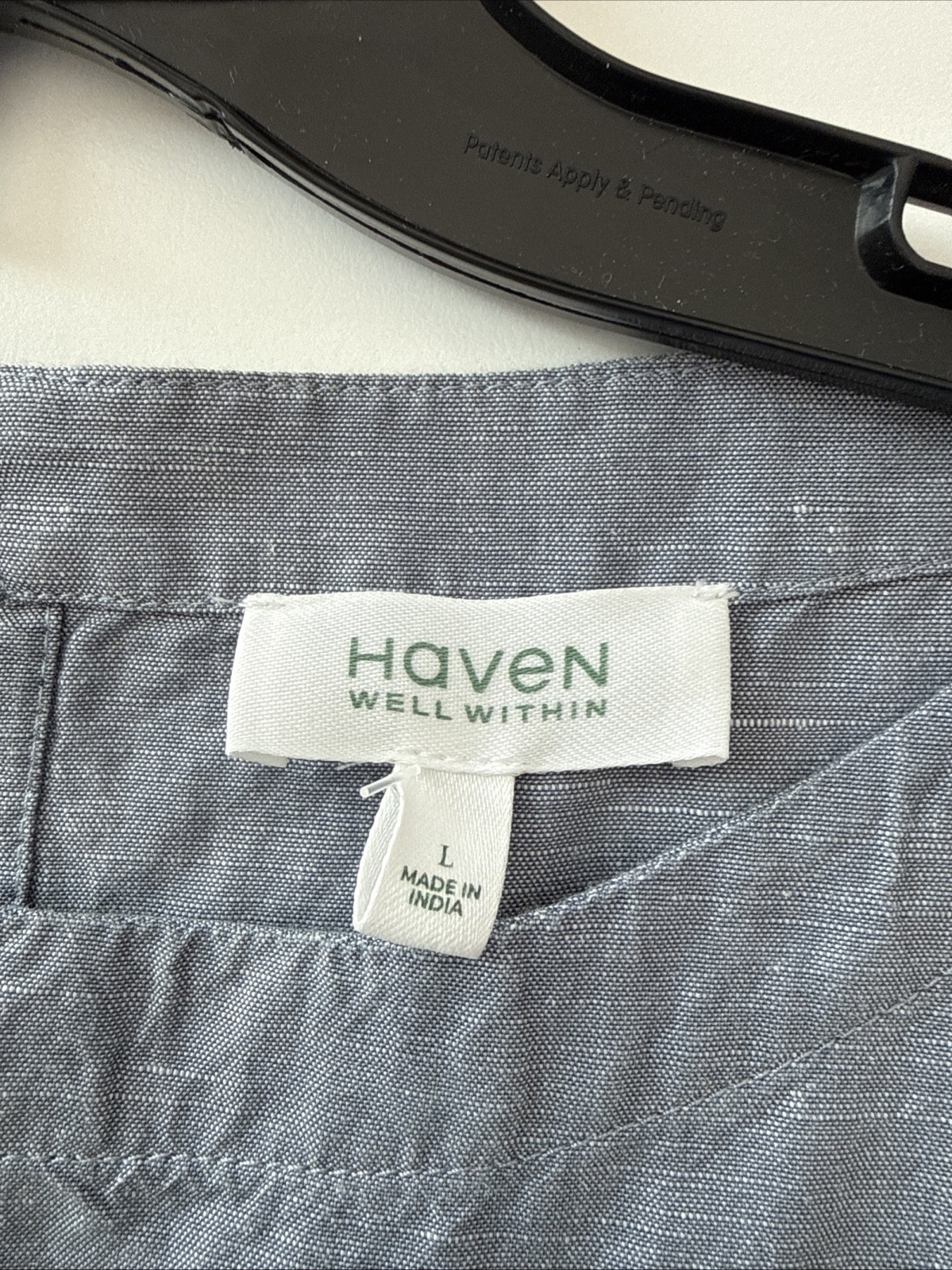 Haven Well Within Blue Gray Top L NWT