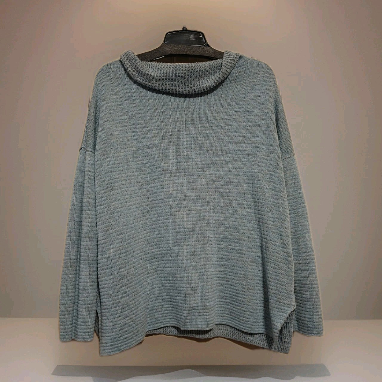 Eileen Fisher Peruvian Organic Cotton Blend Funnel Neck Sweater Sz Small Petite