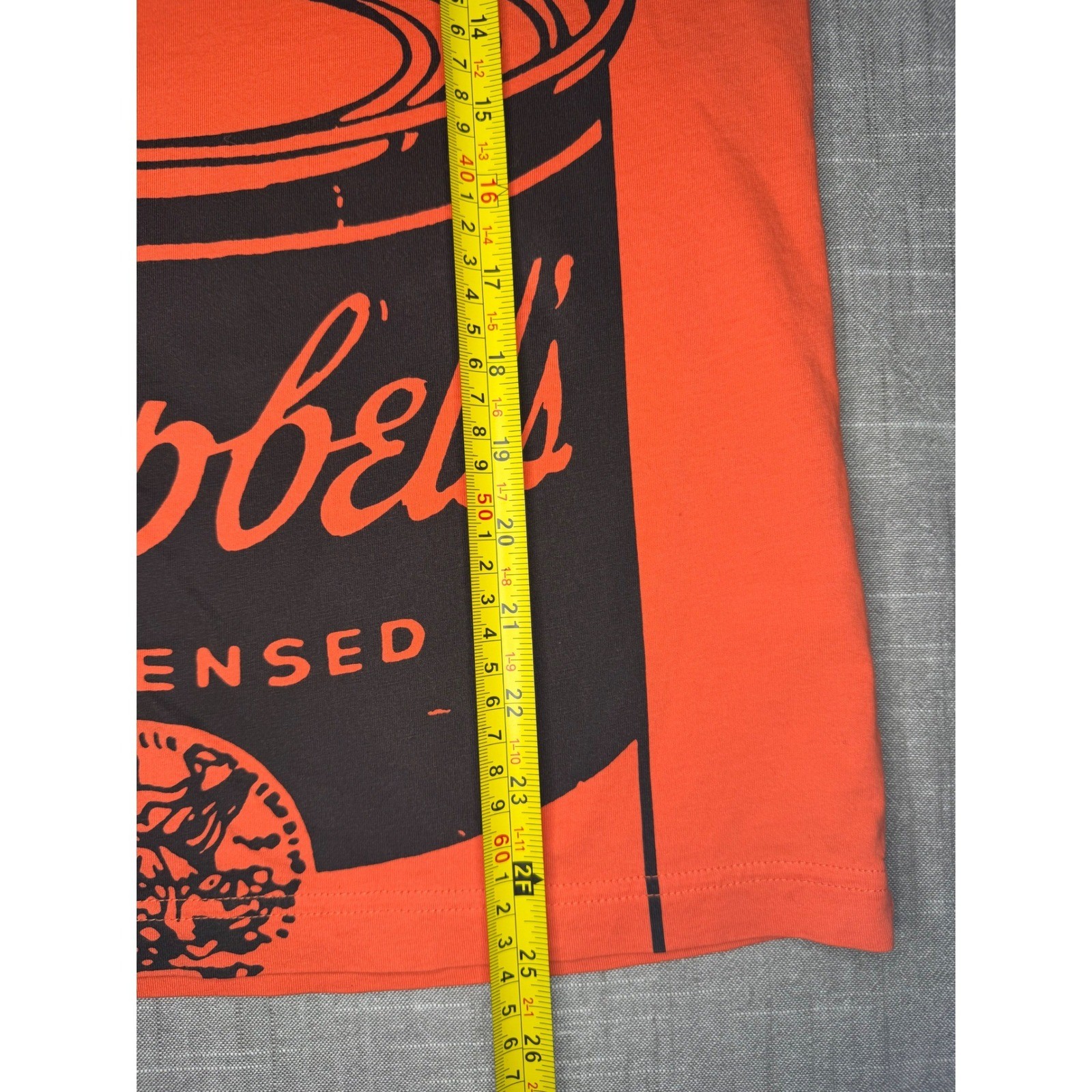 Vintage Uniqlo Andy Warhol Campbell’s Tomato Soup Graphic T-Shirt Orange XS