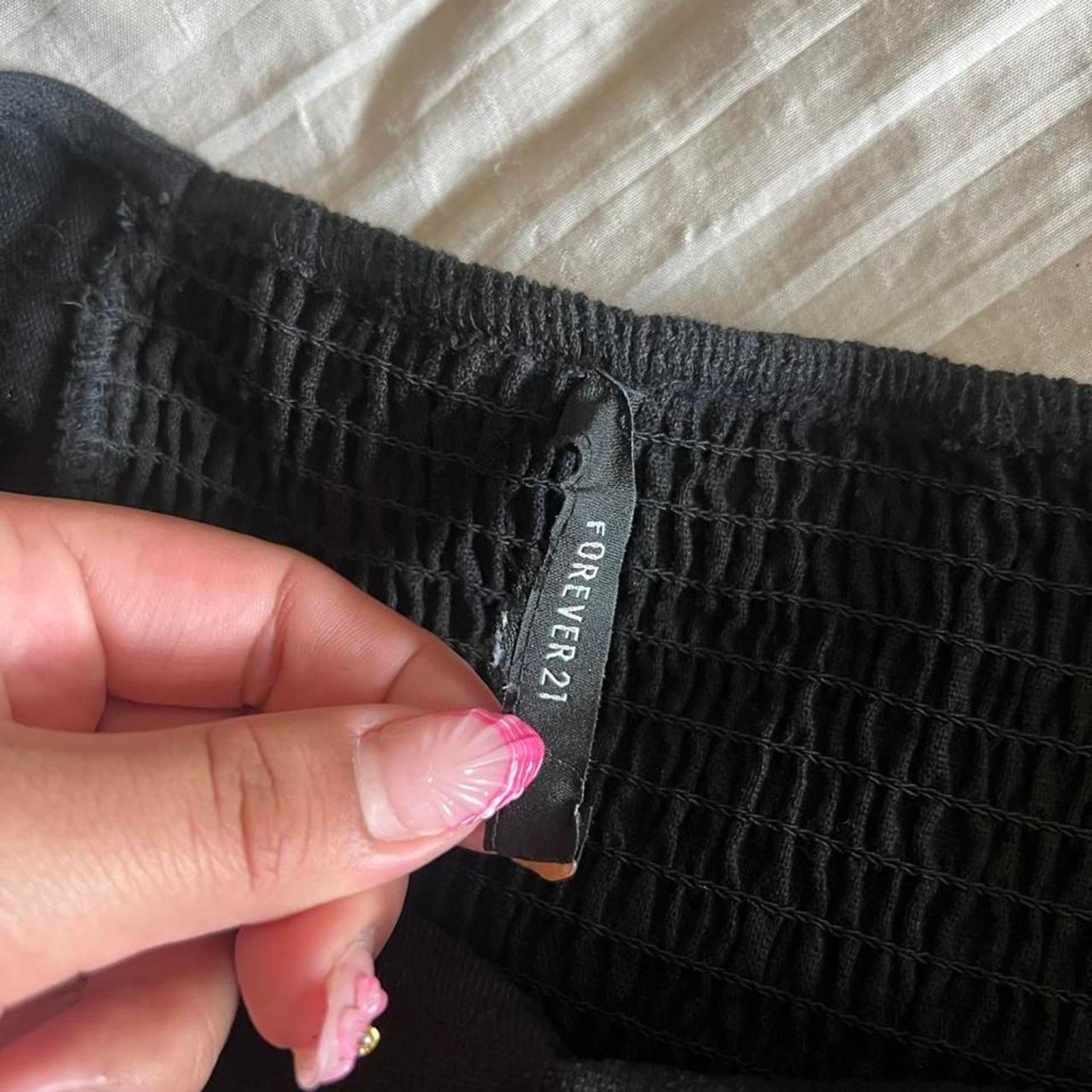 Forever 21 Black Linen Tube Top