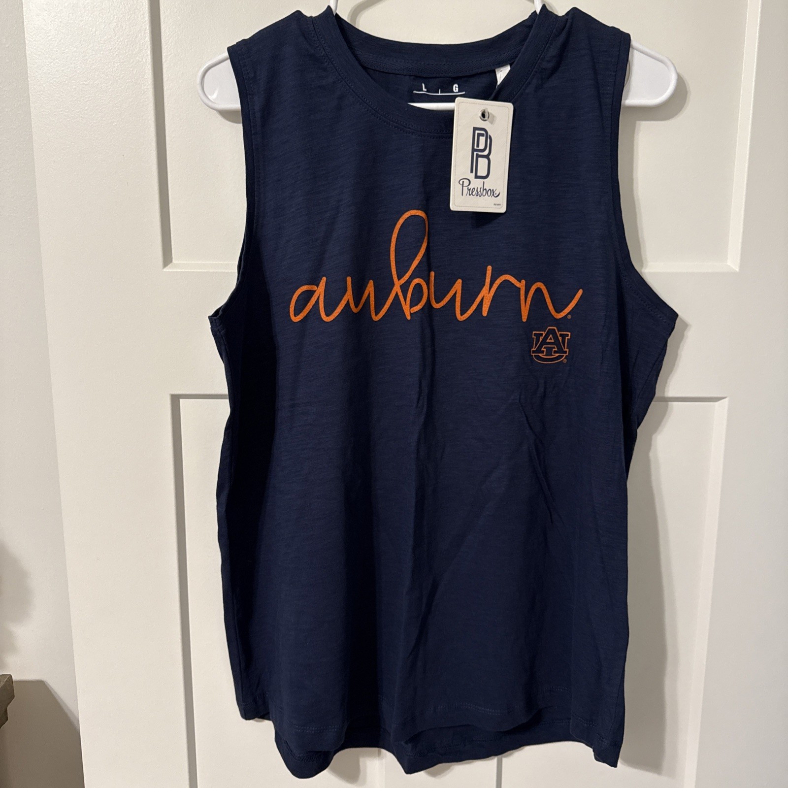Pressbox by Royce Apparel Women’s Auburn Tigers T-Shirt Navy Sleeveless L