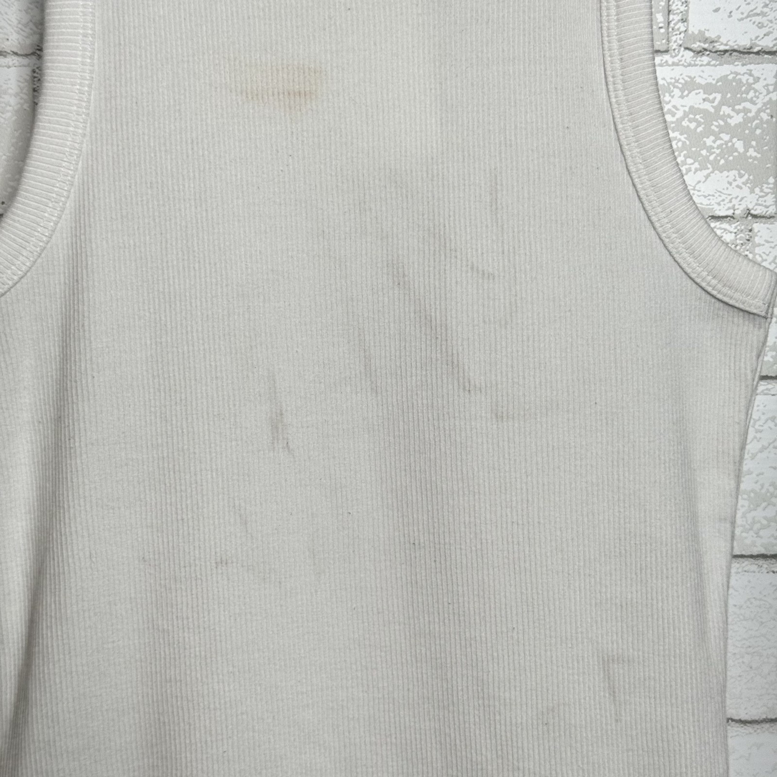 J.CREW FACTORY Women’s High-Neck White Ribbed Tank Top SMALL BG877