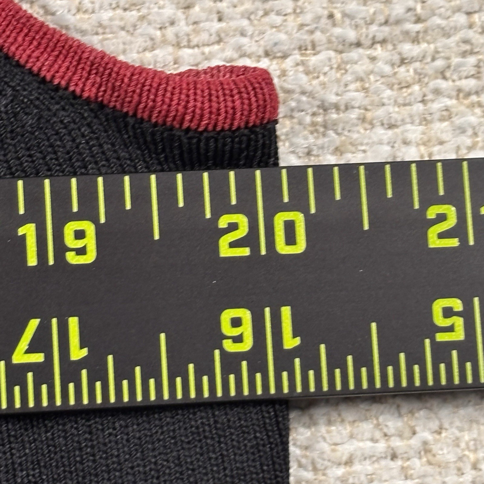 Yarns & Stitches Nylon Dress Shirt Tank Top Women XL Black Red Trim Stretch NWOT