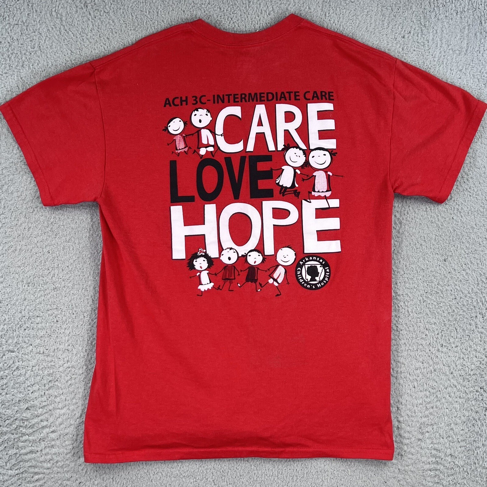 STAINED Arkansas Childrens Hospital Shirt WOMENS Medium Double-Sided Graphic Tee