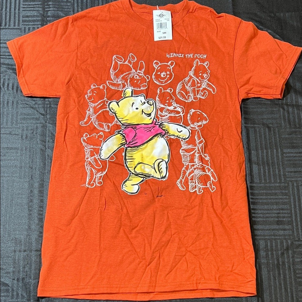 Winnie the Pooh Orange T-Shirt- Adult Small – NWT