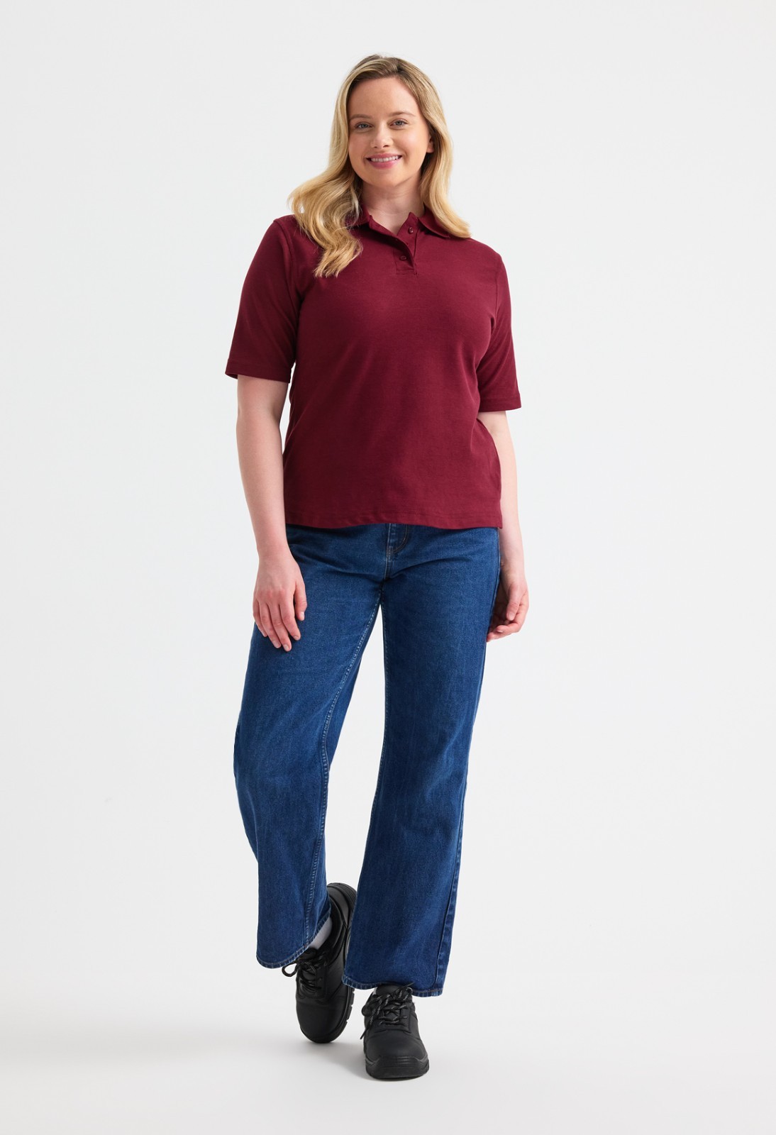 Uneek Women’s Work Classic Polo Shirt Half Moon Yoke Size XS to 4XL