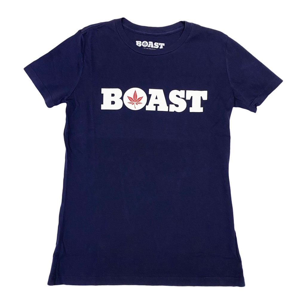 BOAST Women’s Navy Wordmark T-Shirt $30 NEW