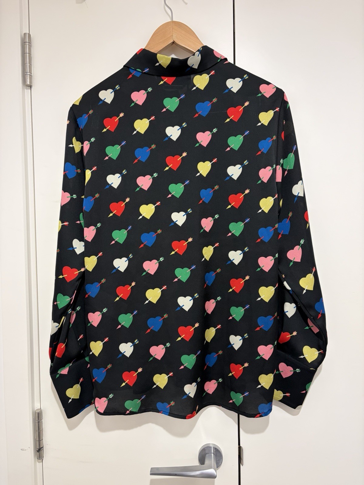 Brand New MSGM Heart Relaxed Fit Shirt (Size 38) RRP£325