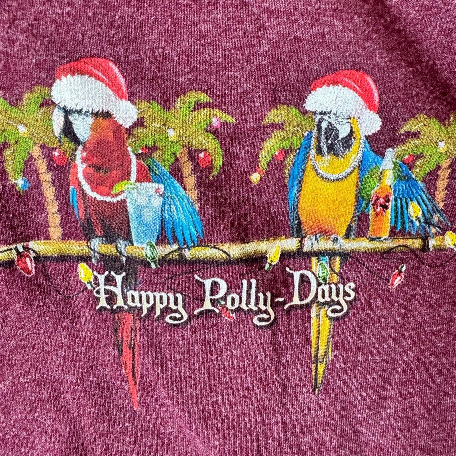 Boca Islandwear Graphic T-Shirt Women’s Medium Party Parrots Birds Cotton Casual