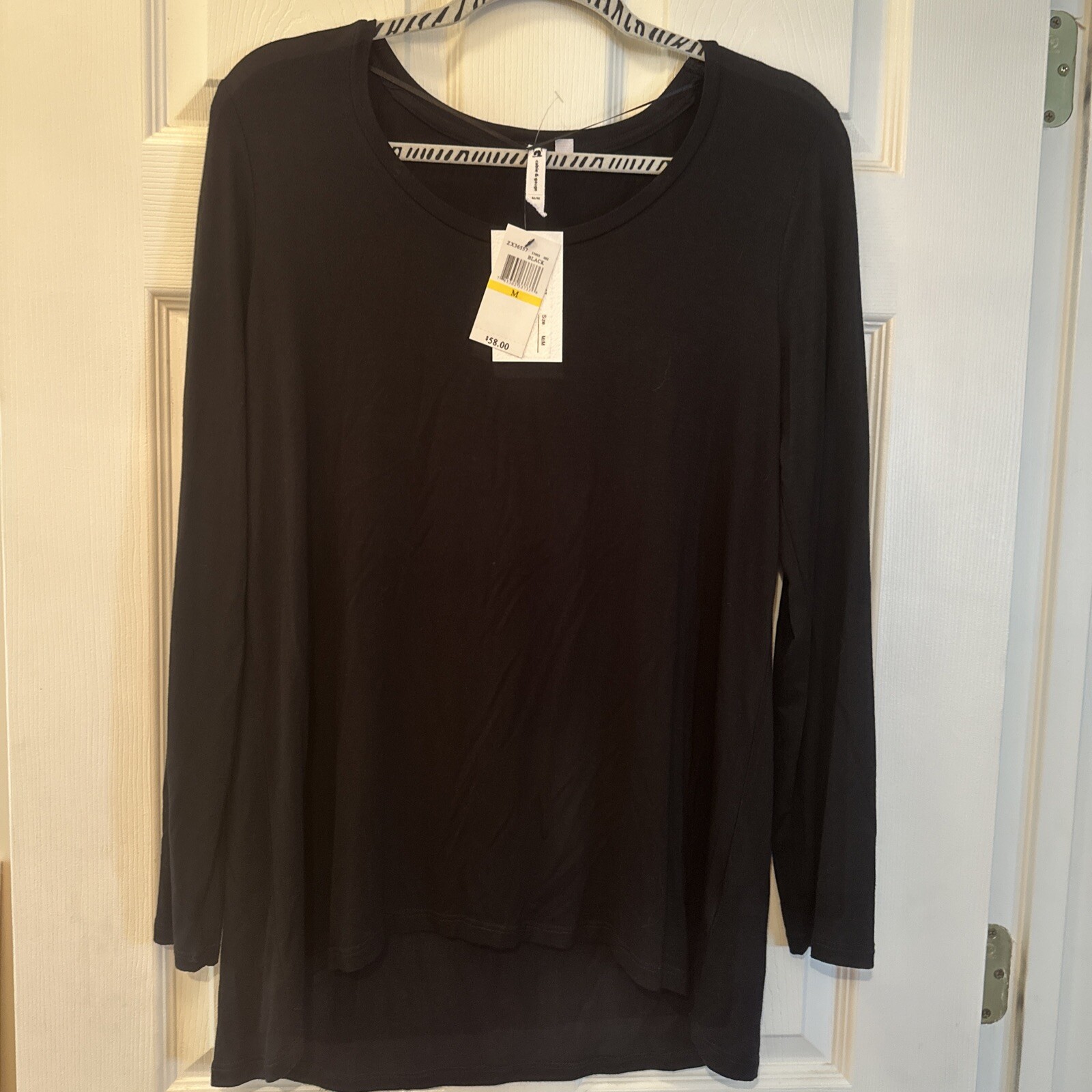 Lot of 3 Assorted Brands Womens Blouse Tops Size M Black / Black & White NWT