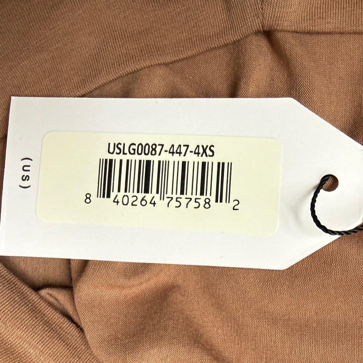NWT Universal Standard Sz XS Asymmetrical Neckline Long Sleeve Tee Top Brown
