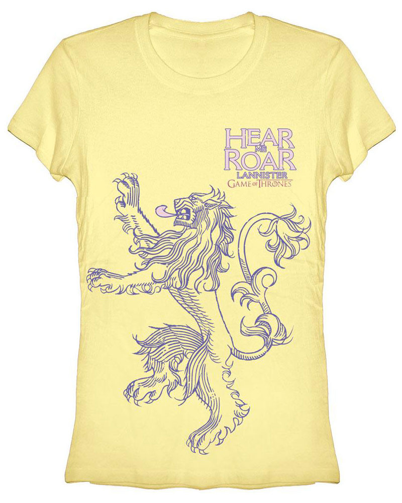 Game of Thrones Lannister Hear Me Roar Juniors T-Shirt