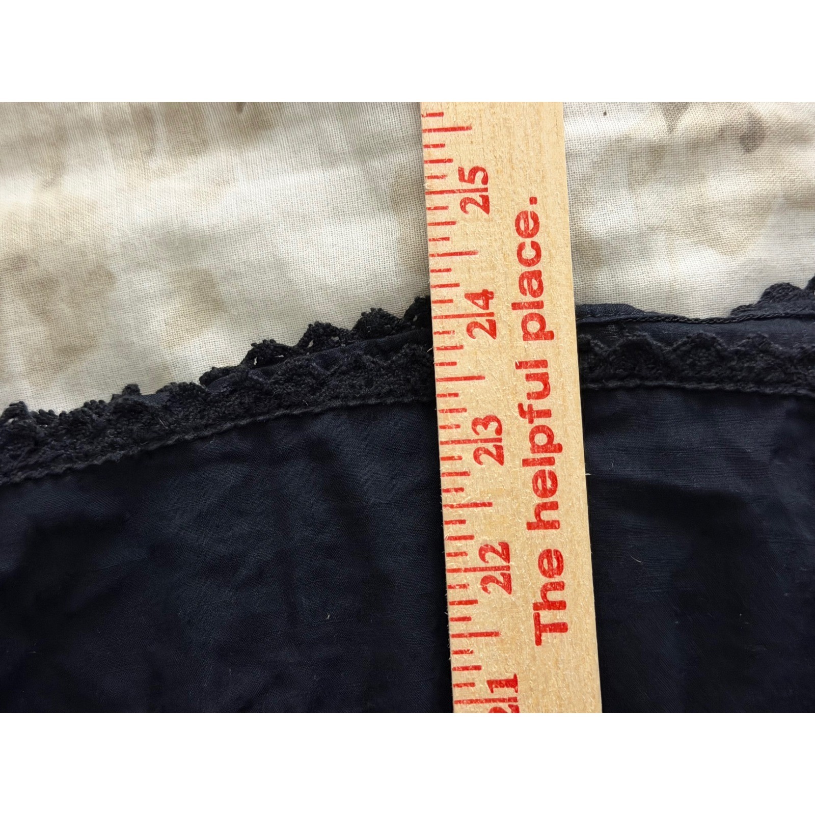 Lauren Jeans Co Ralph Lauren Blouse Womens L Black Crochet Lace Boho Peasant
