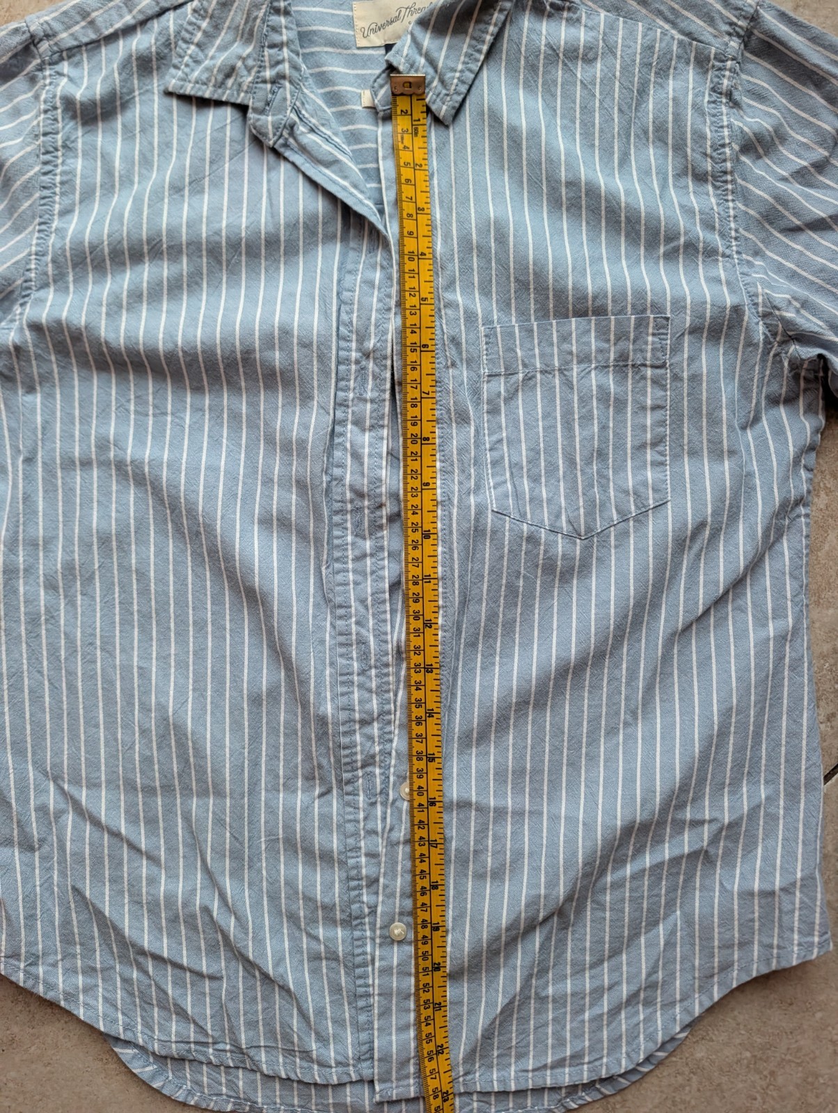Universal Thread Blue White Striped Cotton Button Down Shirt Size XS