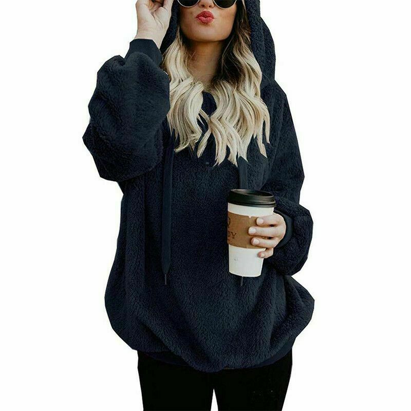 LAVA Women Winter Warm Fluffy Sweater Top Hoodie Sweatshirt Pullover Jumper HOT