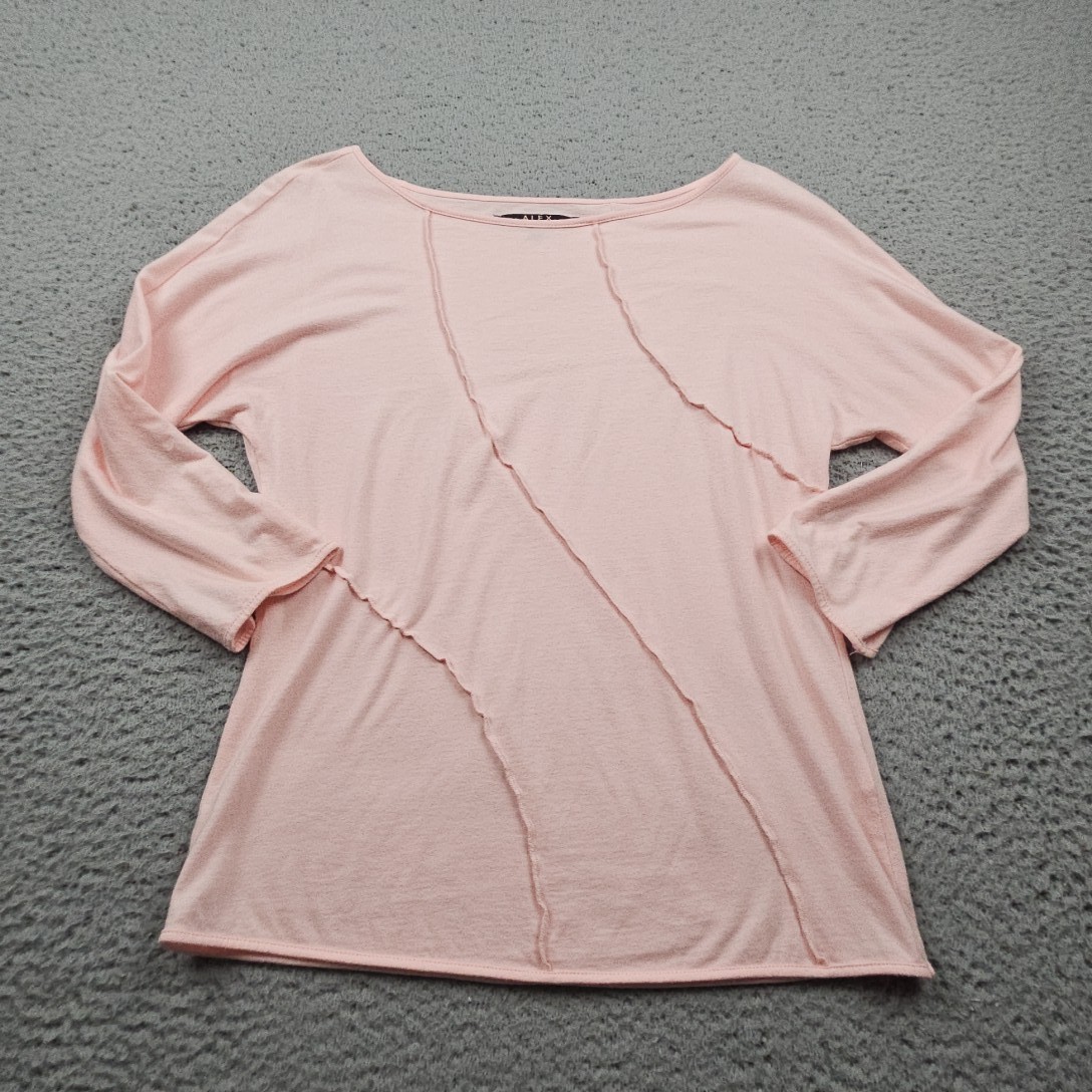 Alex Marie Top Womens Small Pink Long Sleeve T Shirt