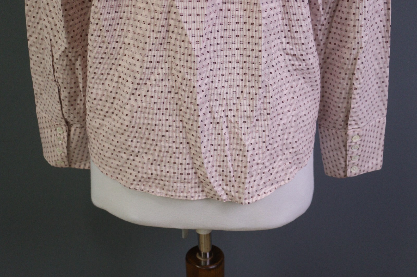 Brora Pink Check Button Down Long Sleeve Shirt Size 10