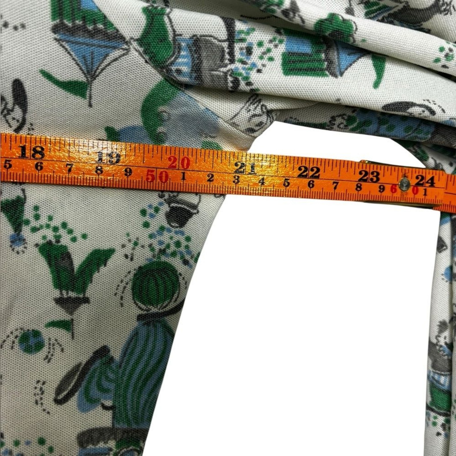 VTG 60s 70s Jack Winter Clown Print Carnival Long Sleeve Button Up Wearable Art