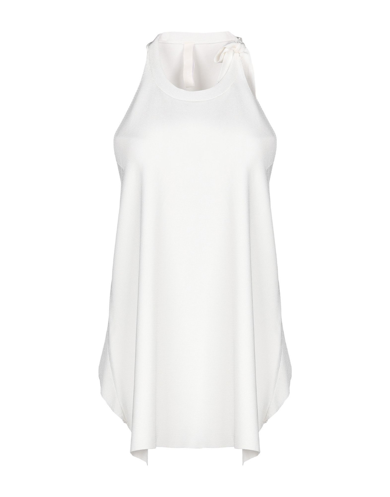 Dion Lee Ladies Shoulder Tie Loop Knit Tank Viscose-Nylon Ivory Size-8