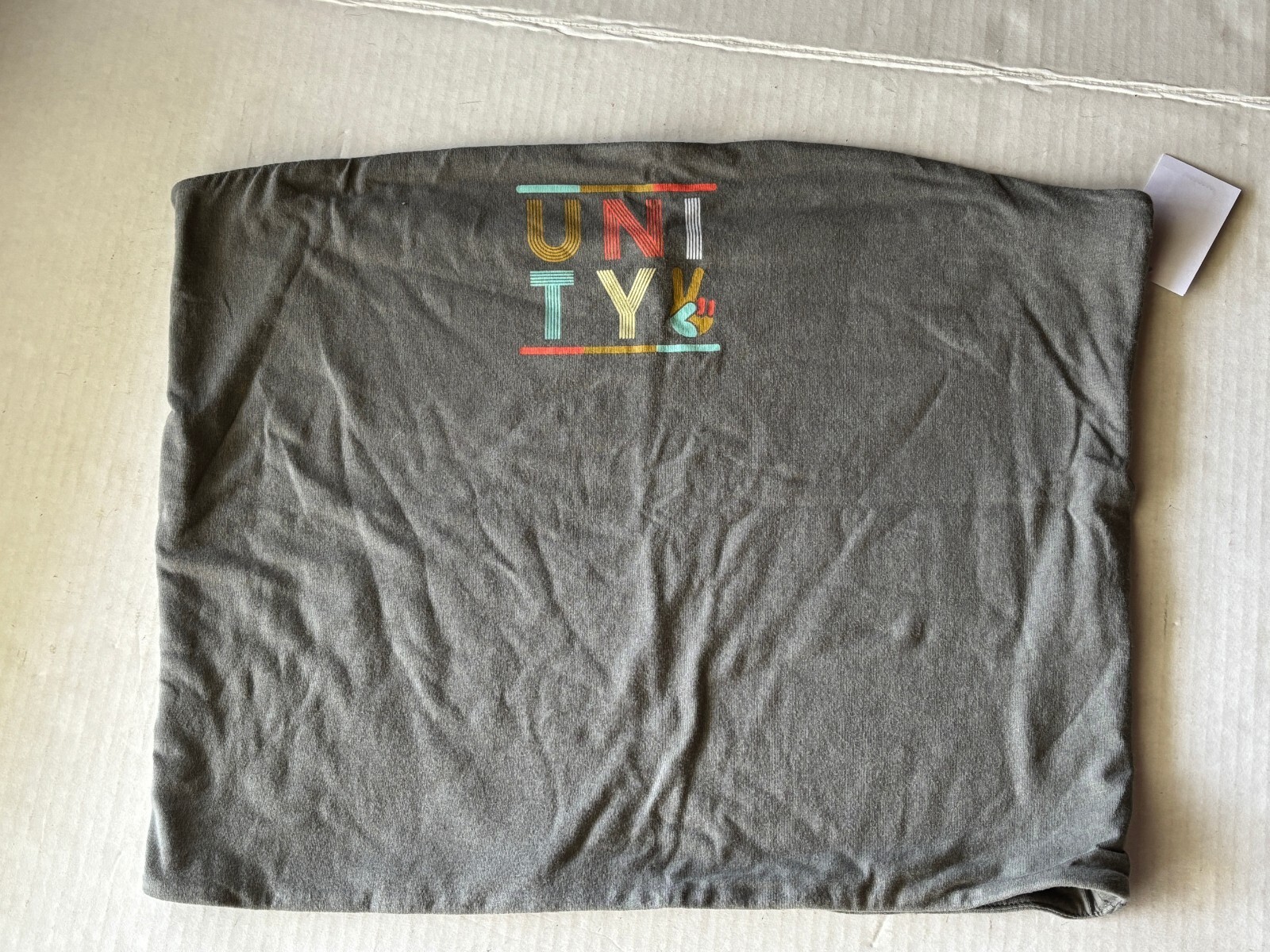 Mighty Fine Unity Graphic Tube Top Size 2X Olive Green