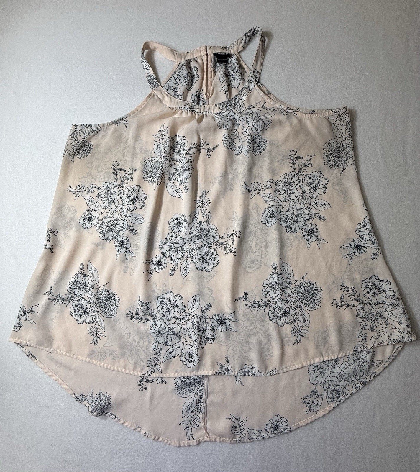 Torrid Blush Floral Georgette Tank Top Size 3