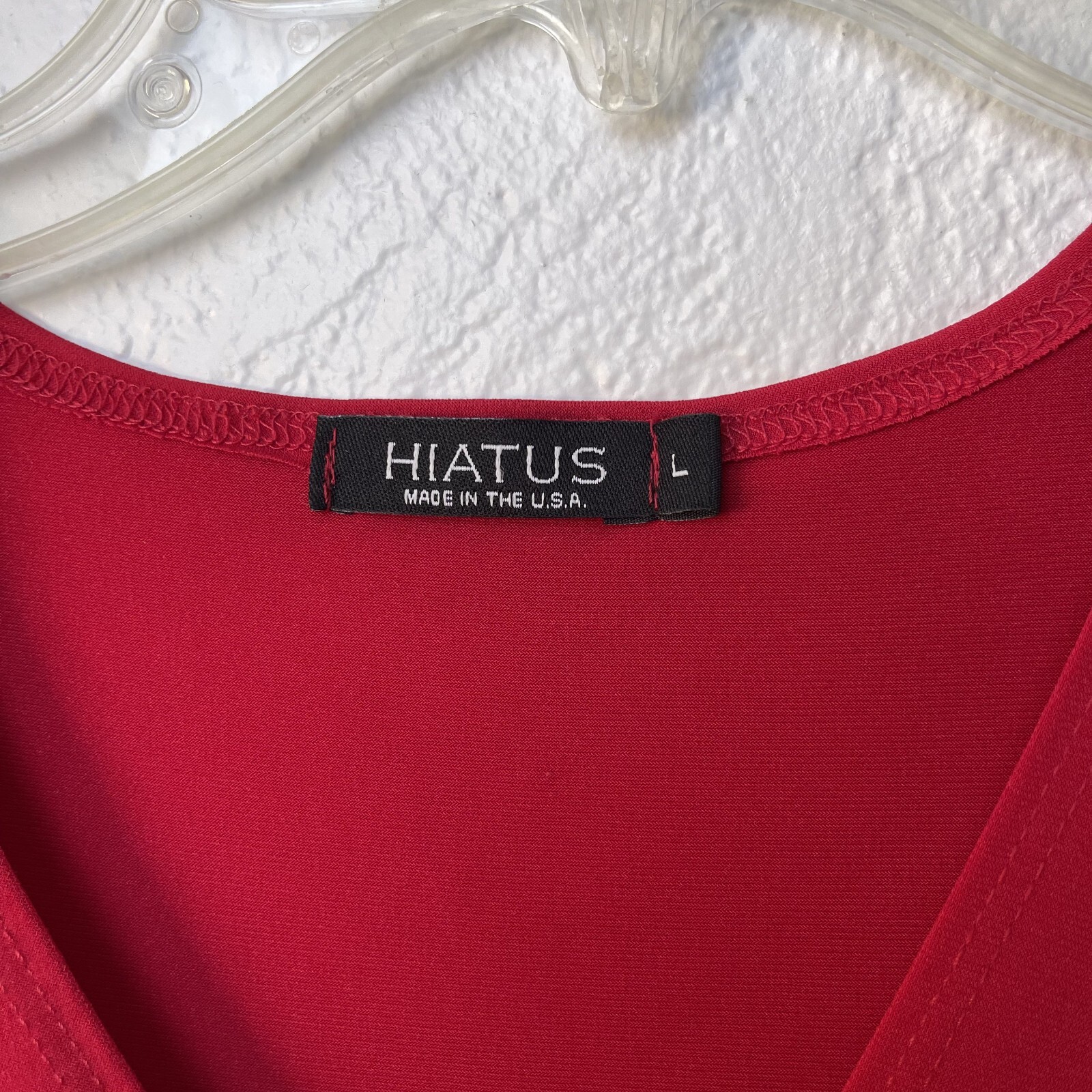 Hiatus Women Y2K V-Neck Baby Doll Tank Top Red Size L Casual Minimalist Resort