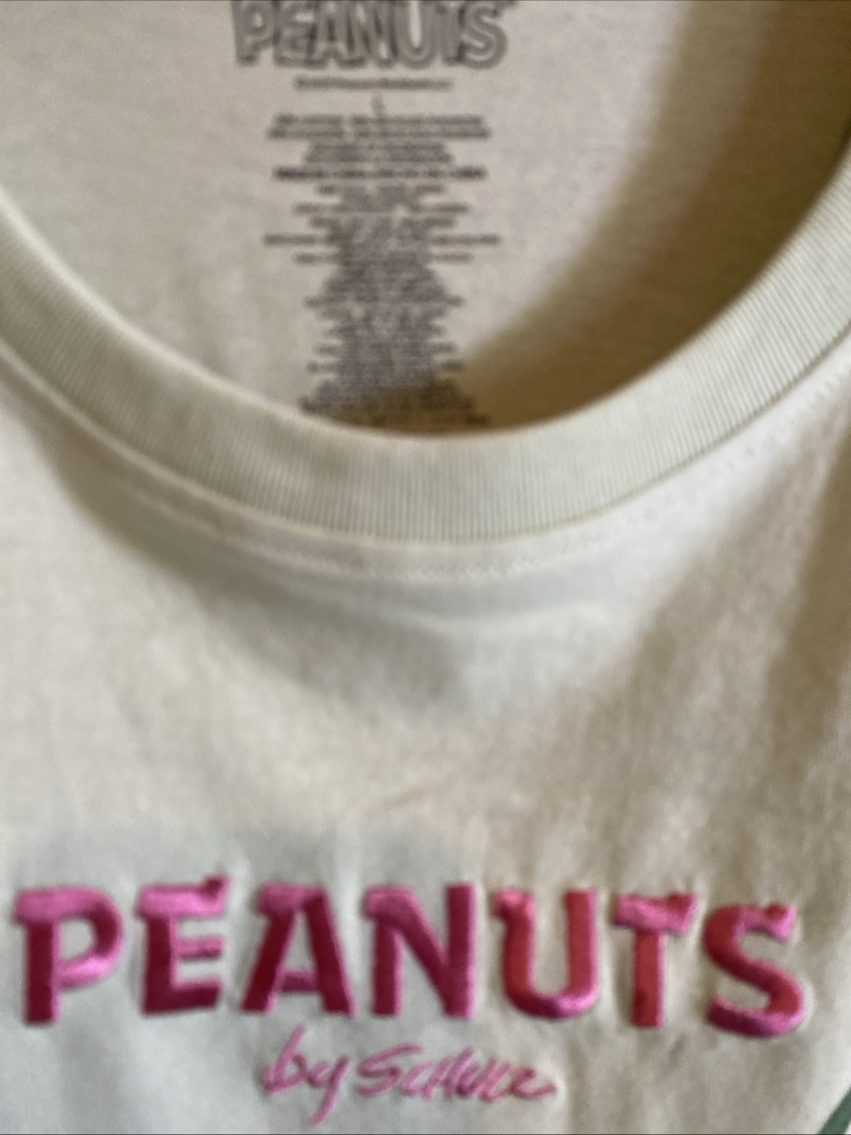 NEW Size L Peanuts Shirt Light Green Short Sleeve