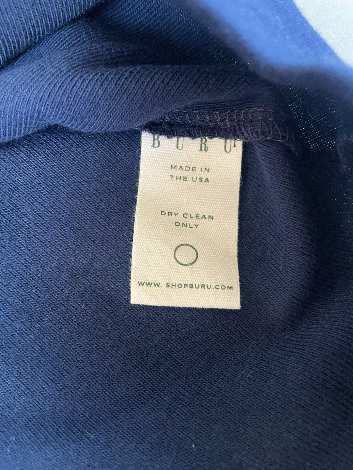 Buru Contrast Tee Navy Linen Cotton XS V Neck New With Tags ($128)
