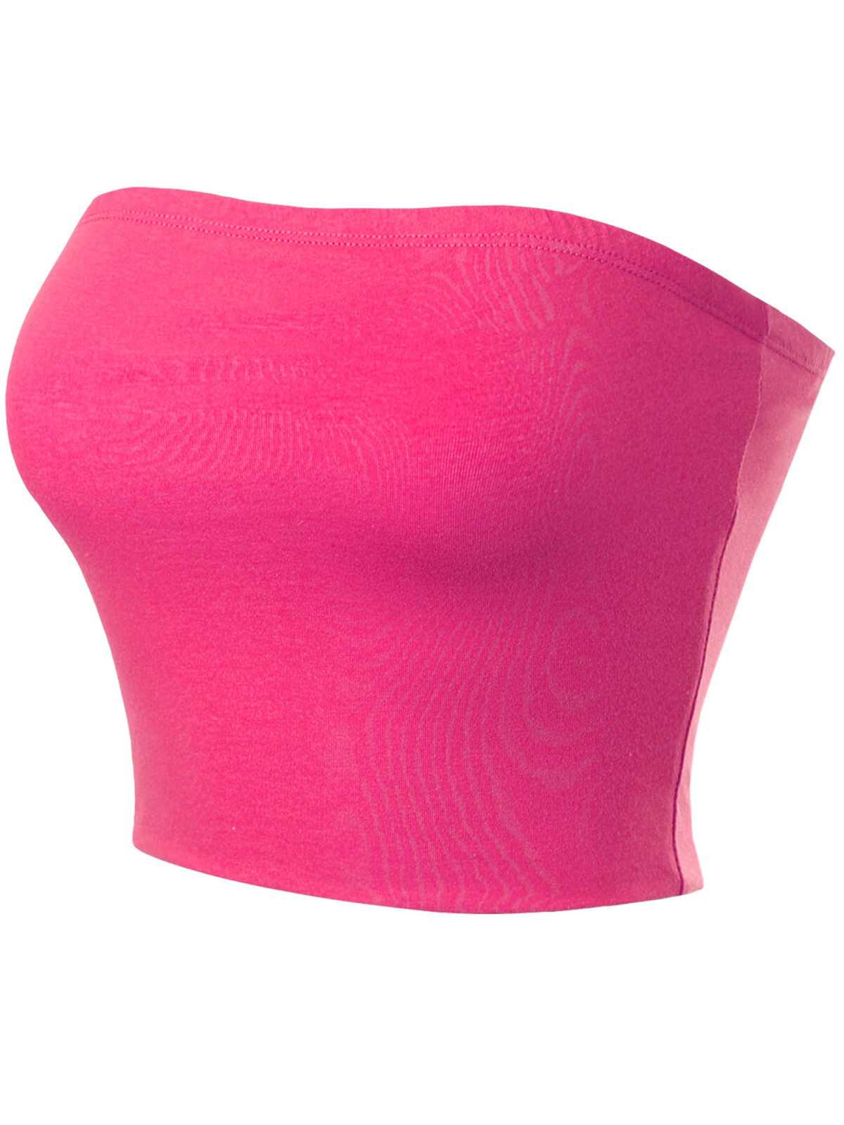 MixMatchy Casual Solid Double Layered Strapless Basic Tube Top