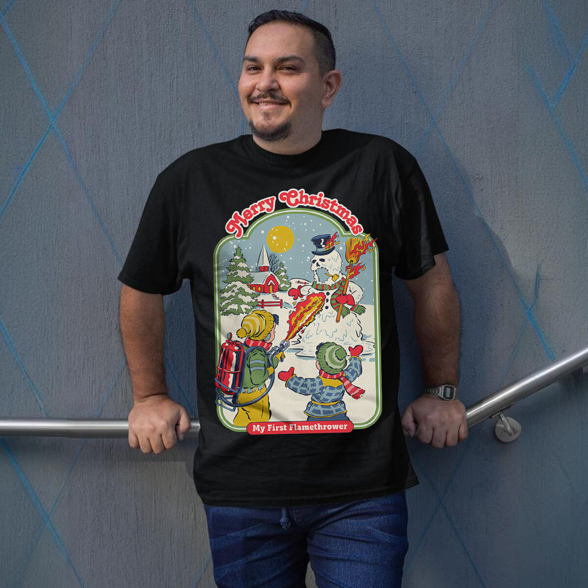 My First Flamethrower 90s Bold Statement T Shirt #SR#T433