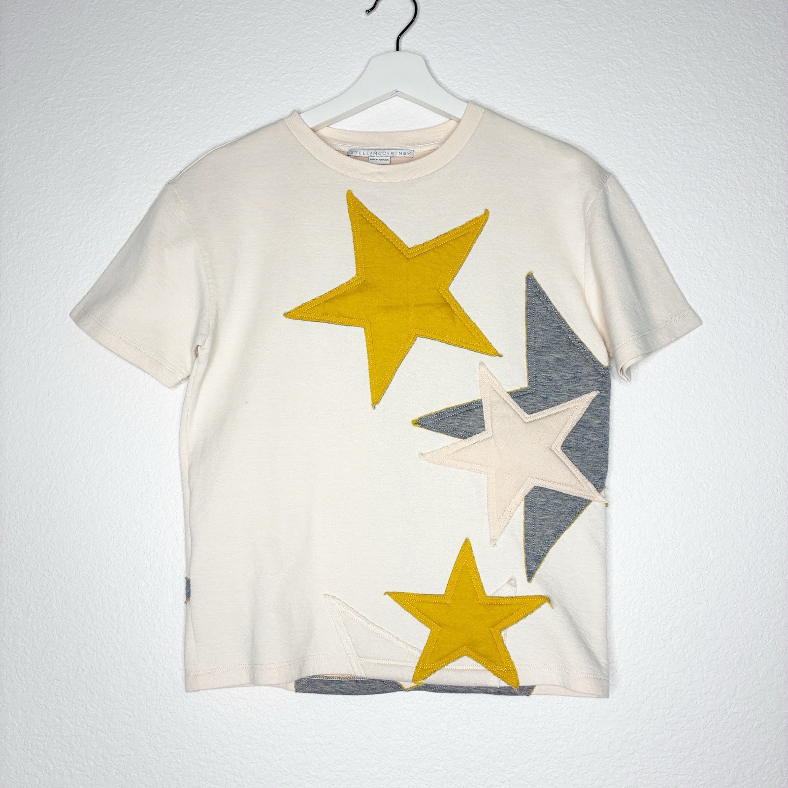 Stella McCartney Cream Star Applique Top (38) S