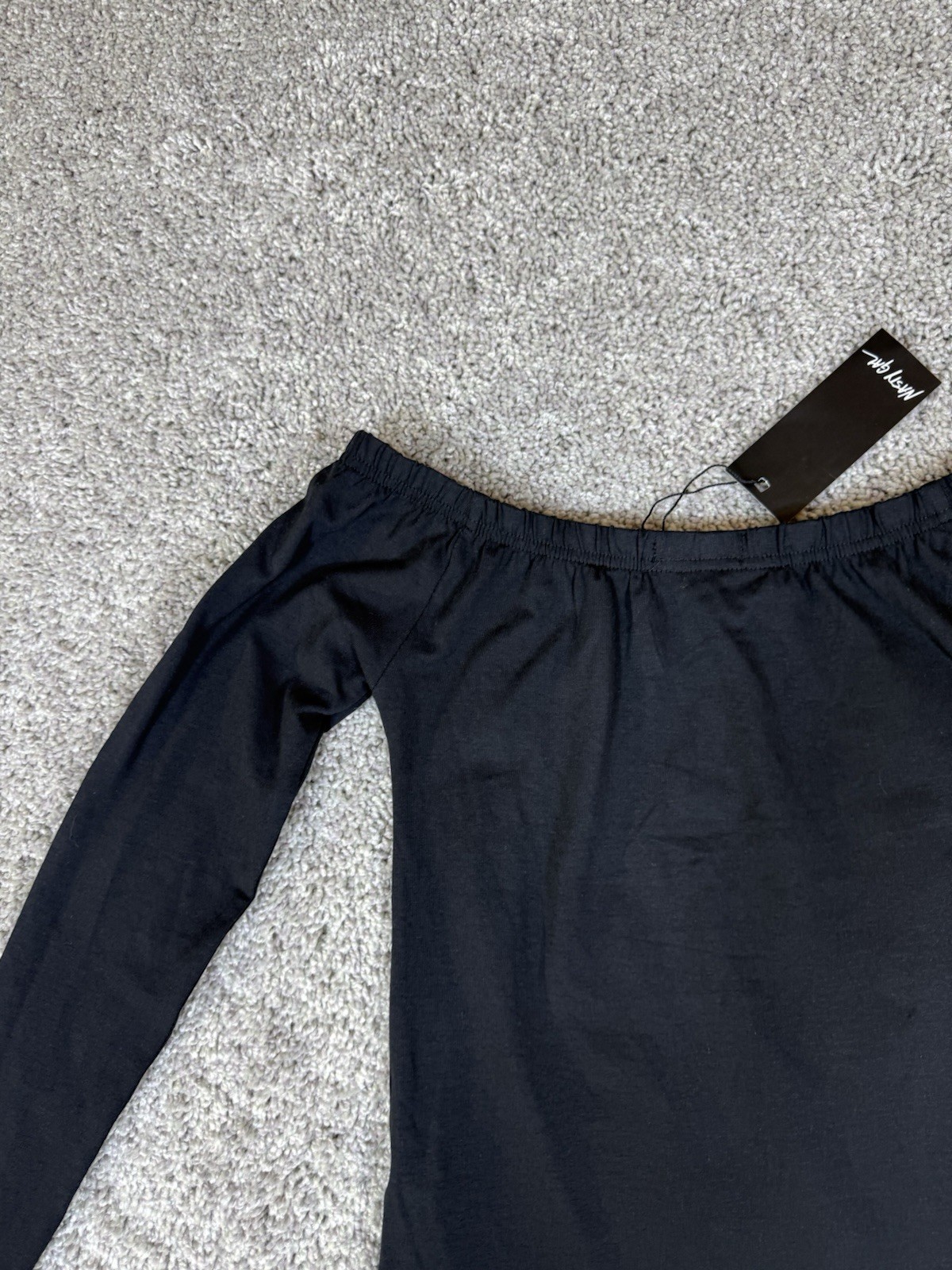 NWT Nasty Girl Body Suit Size 10 Black Long Sleeve Cotton