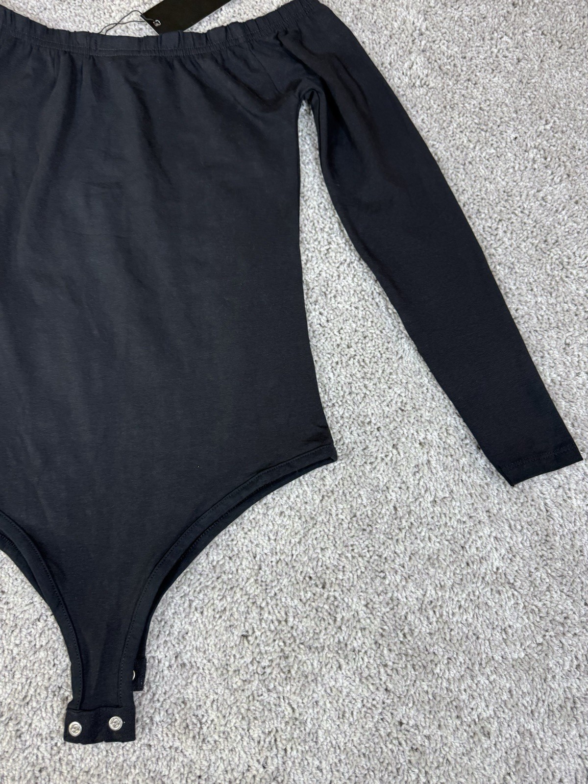 NWT Nasty Girl Body Suit Size 10 Black Long Sleeve Cotton