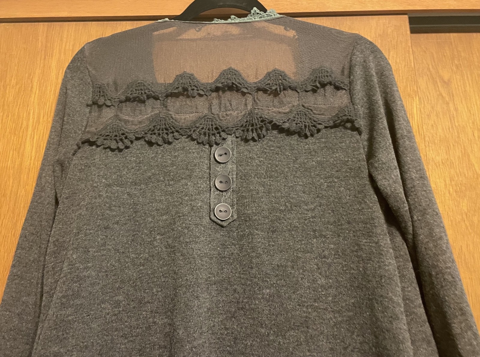 Pretty Angel Tunic Womens Boho Layered Romance Top Green Beaded SZ M