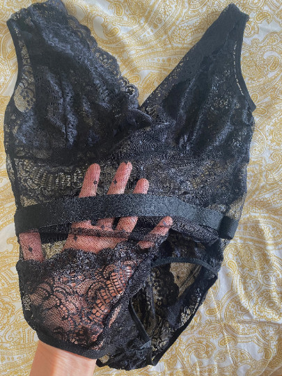 Mesh Lace Teddy Lingerie Sleeveless Burgundy Bodysuit Black Semi Sheer Top Cami