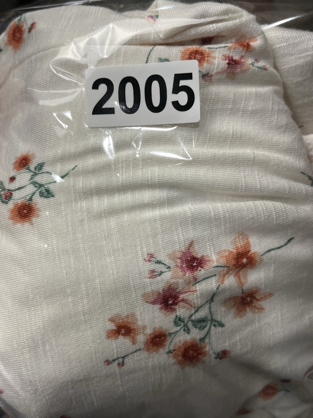 SO Long Sleeve Floral Knit Top Front Twist Detail COTTAGECORE Romantic Size L