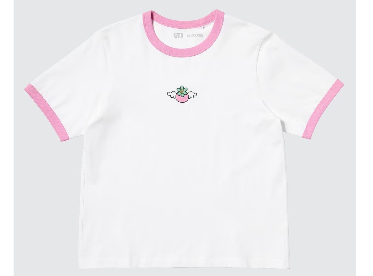 Ai Yazawa UT Uniqlo Japan Limited Ringer T-Shirt White Pink Trim Size M New