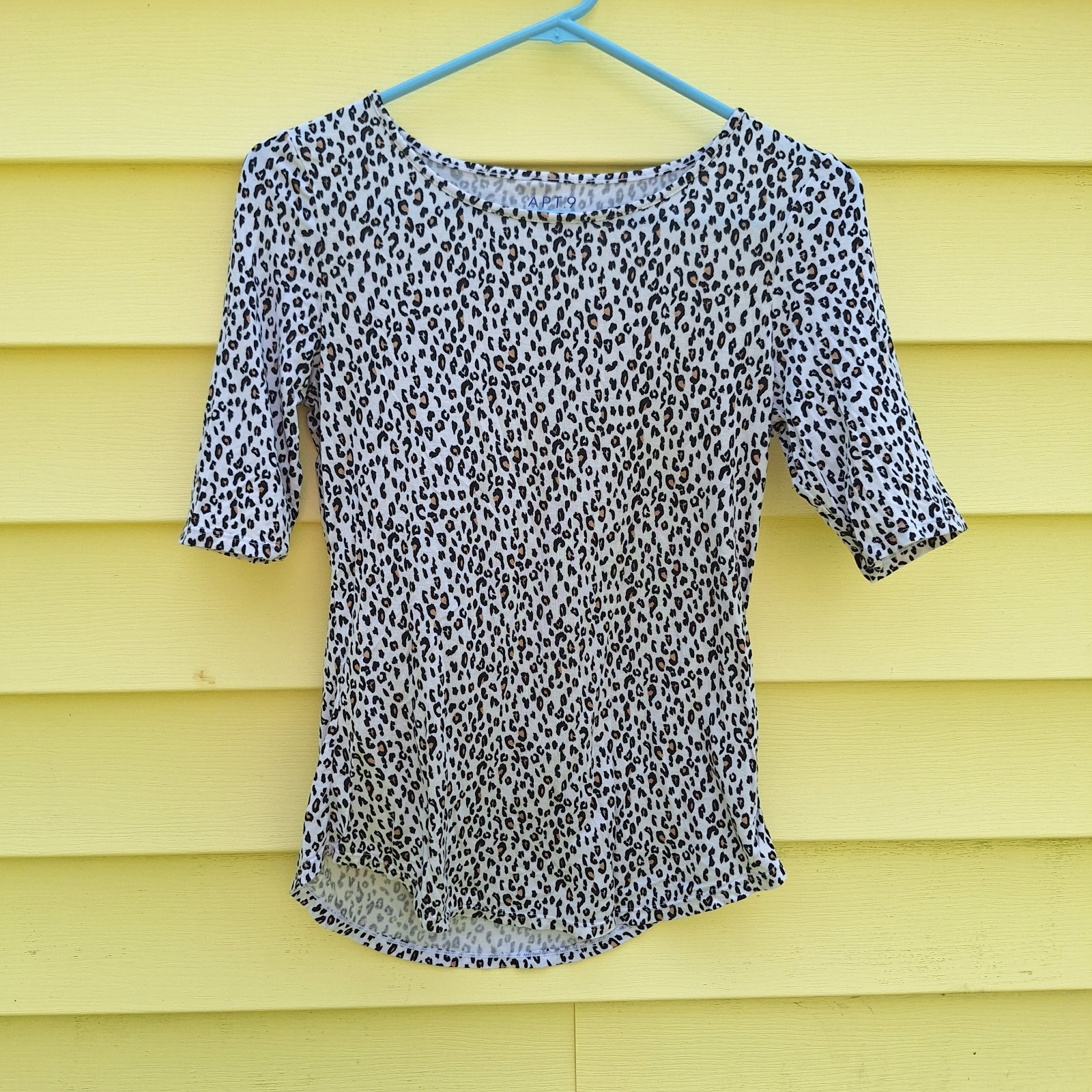 Apt 9 XS Artsy Maximalist Mob Wife Animal Print Mixed Media Tunic Top Office