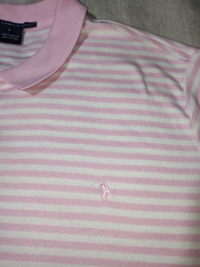 Ralph Lauren Sport Women’s Pink Striped Polo Shirt
