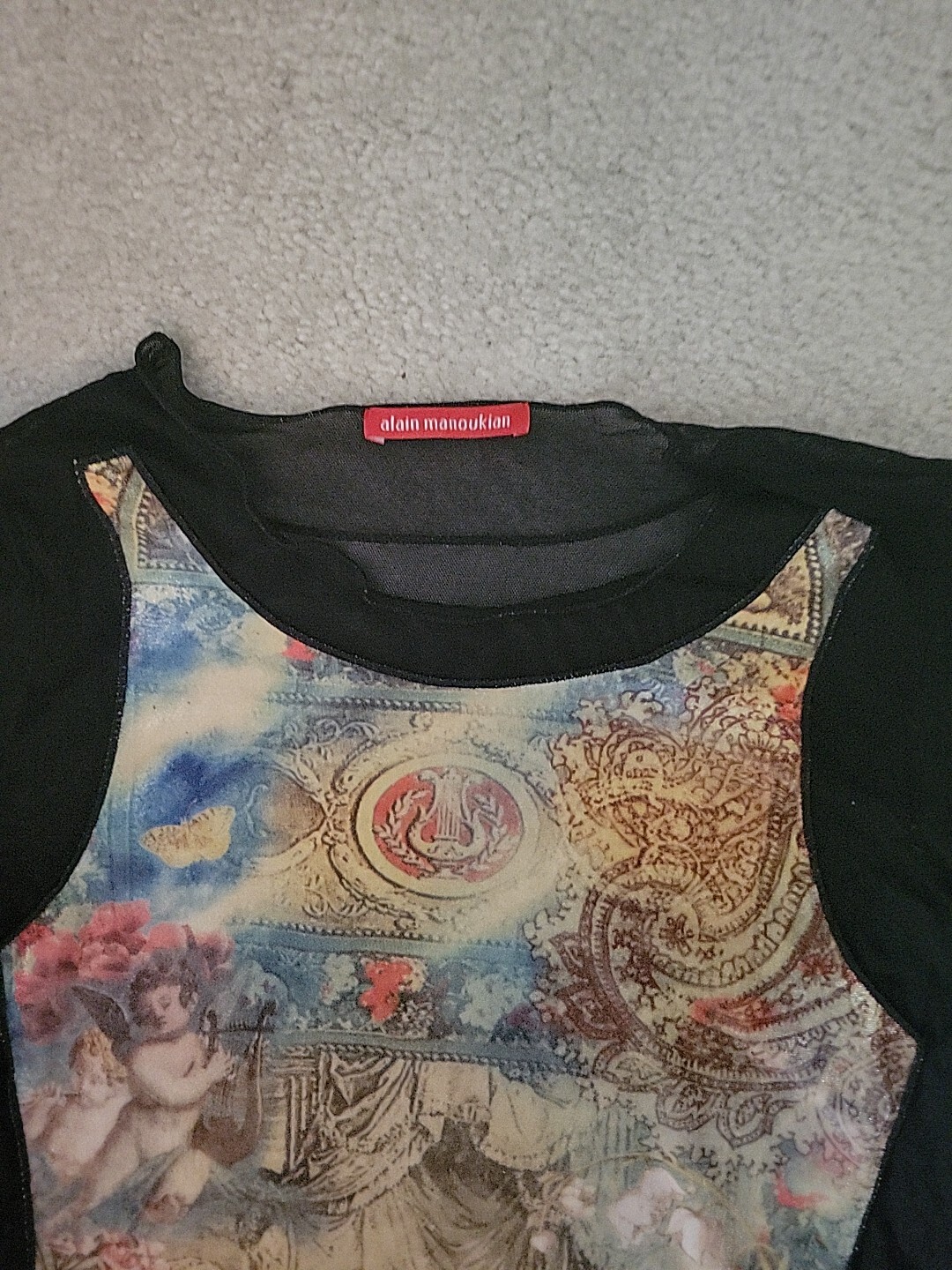 Wearable Art Manoukian Y2k Mesh Top S M renaissance Plein Sud