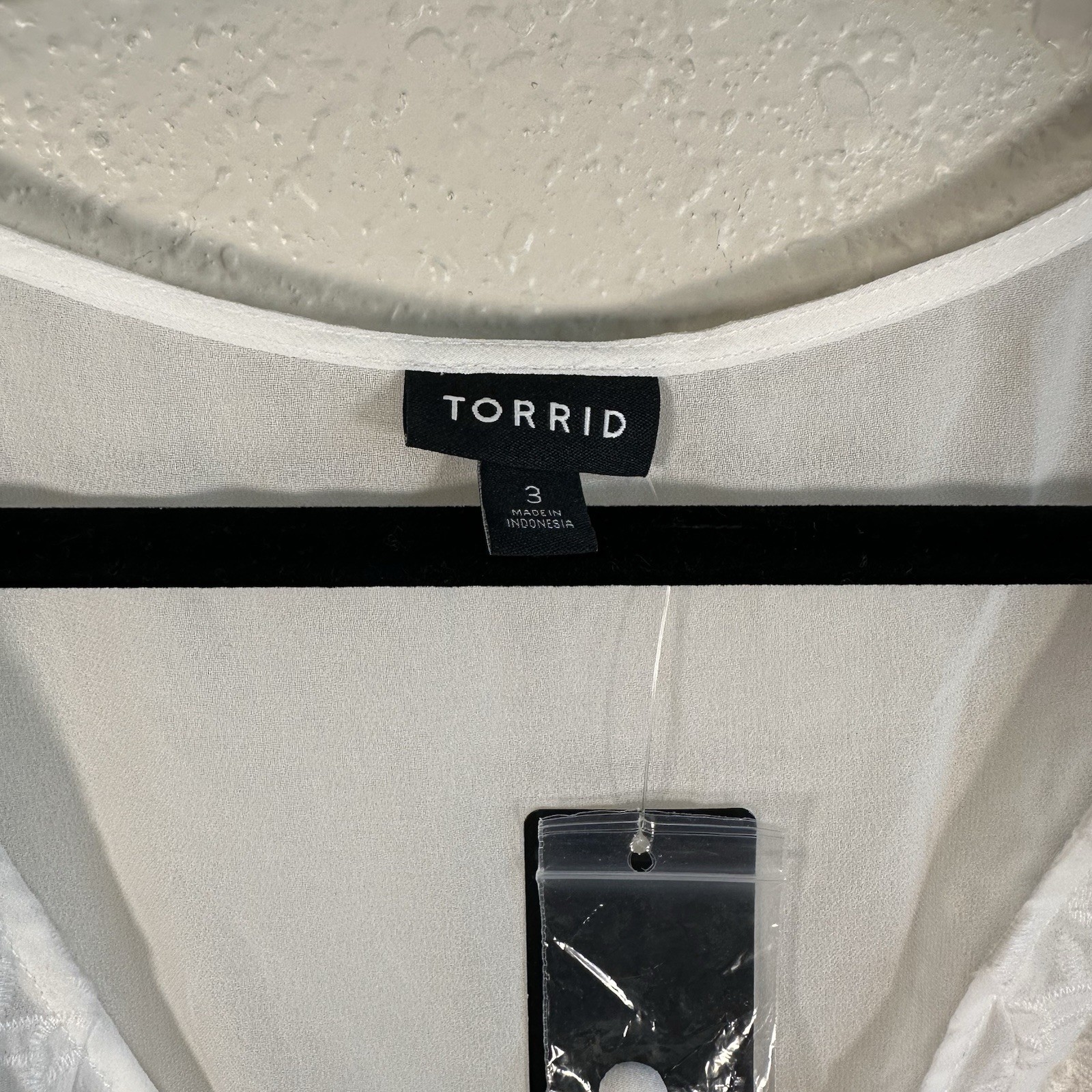 NWT Torrid Peplum Top Size 3 Boho Sheer Button Front Blouse Feminine Girly Beach