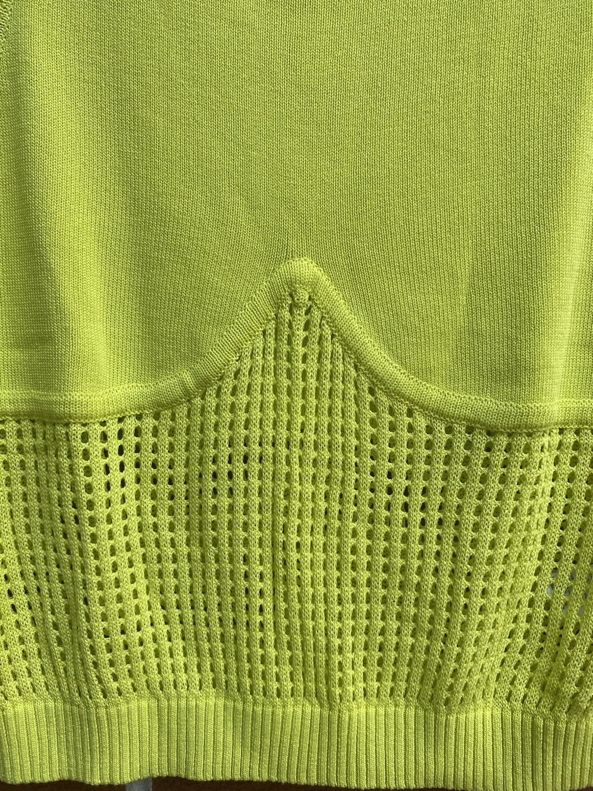 The Drop NWT Sulphur Spring Sleeveless Knit Top Neon Green Yellow Size XXL