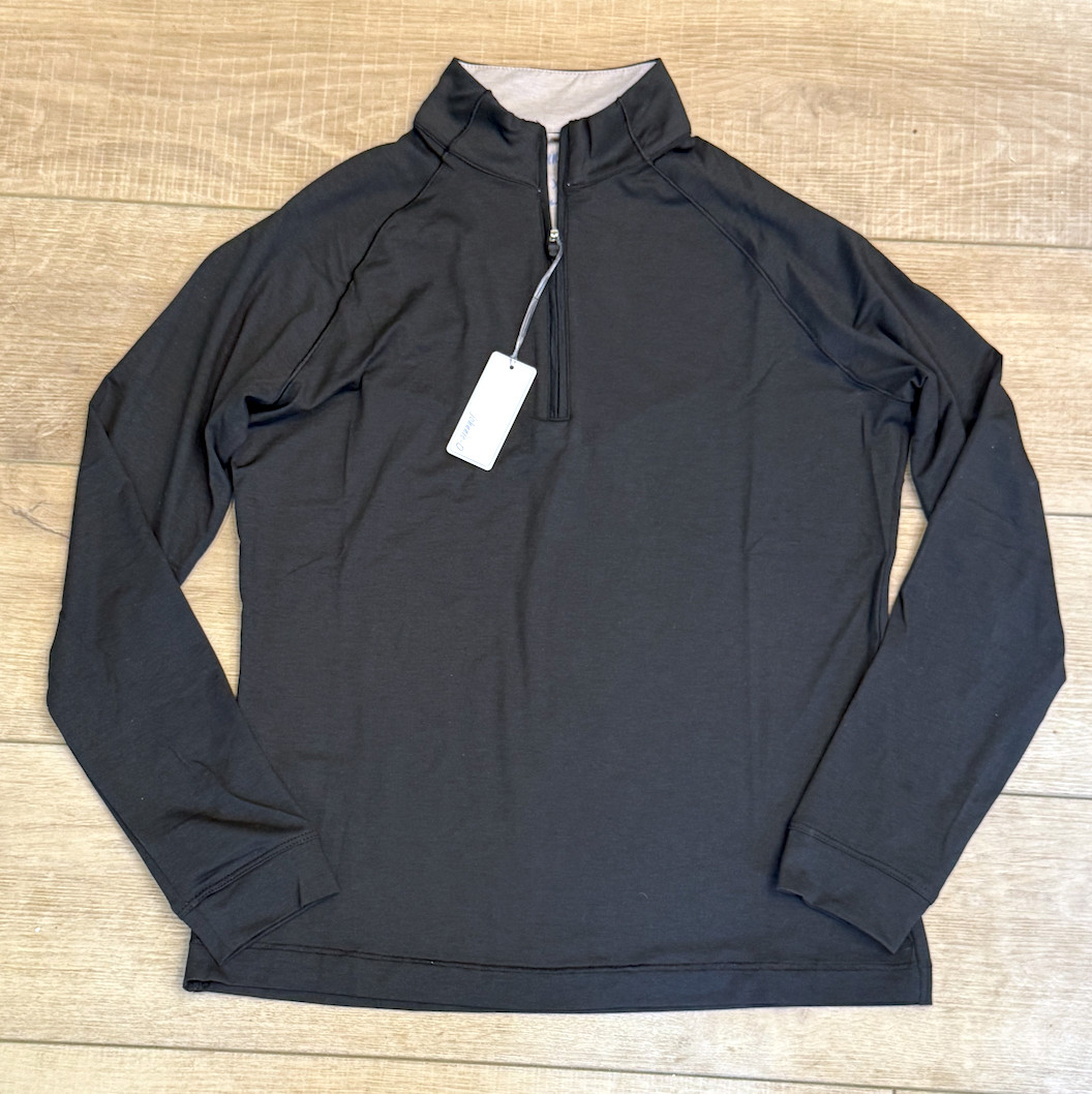 NWT JOHNNIE-O WOMEN’S BLACK 1/4 ZIP PERFORMANCE FREEBORNE SHIRT TOP GOLF SZ M