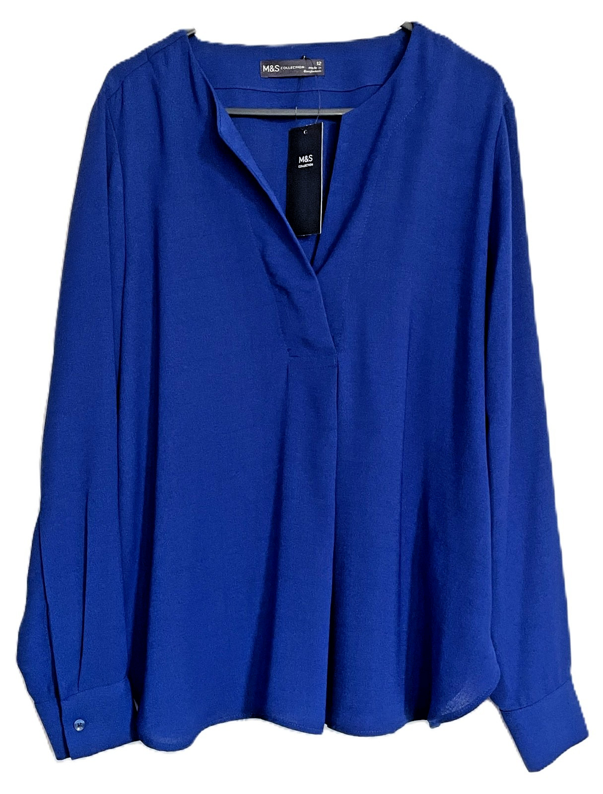 M&S Collection blouse size 12 blue BNWT Marks and Spencer NEW t
