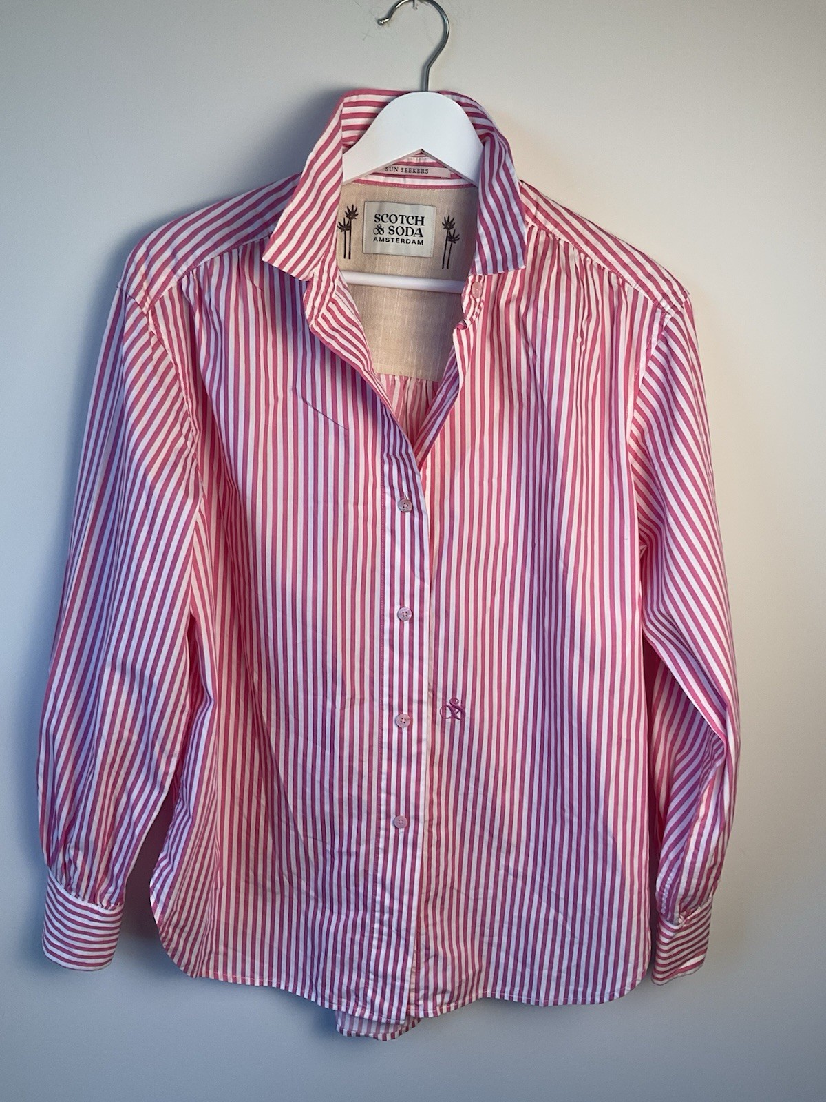 Euc Scotch & Soda Amsterdam Sun Seekers Sz XS Oversize Pink Stripe Tunic