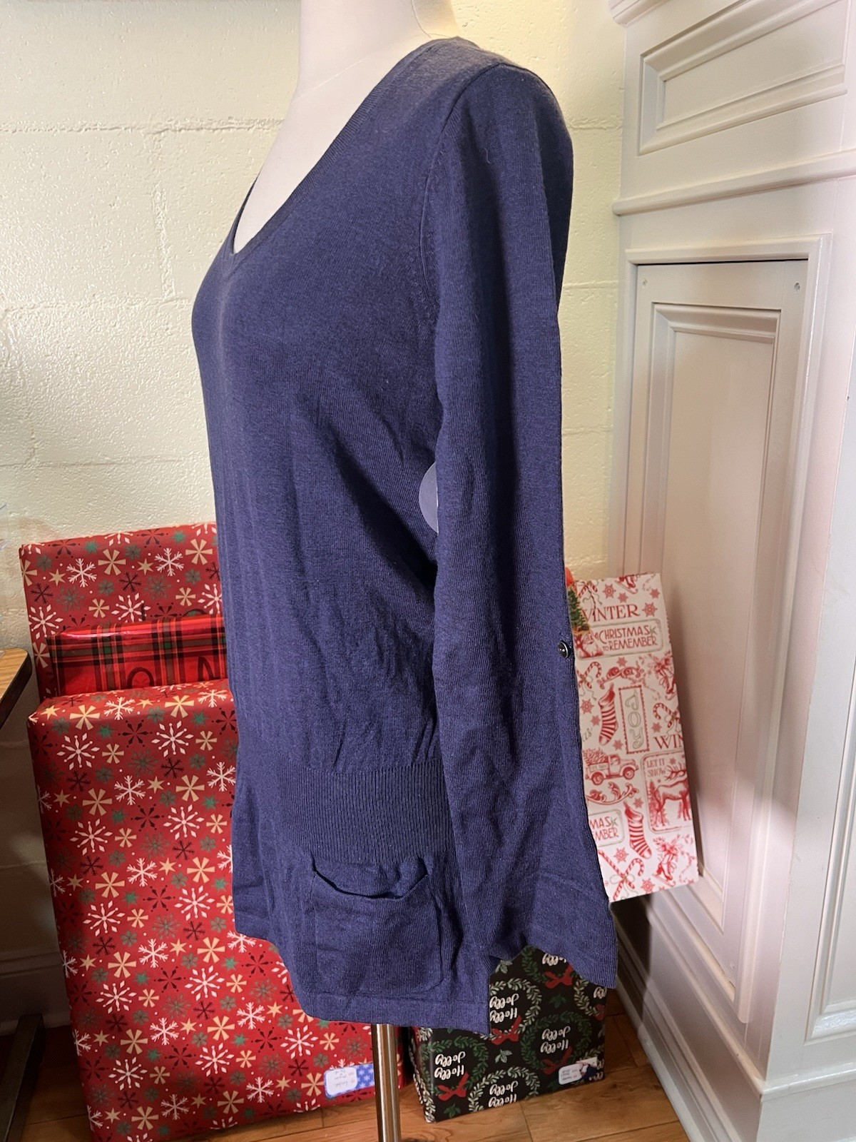 NWT Lole Imagine Tunic Size S North Sea Heather Blue UPF 50+ Adjustable Sleeves
