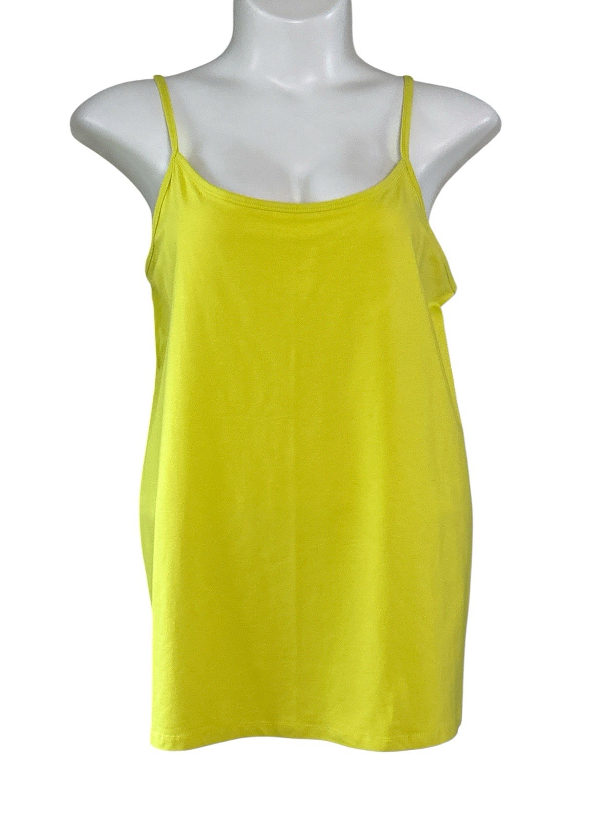 NWT Torrid 5 Foxy Neon Yellow Green Cotton Blend Cami Top, Size 5X 28