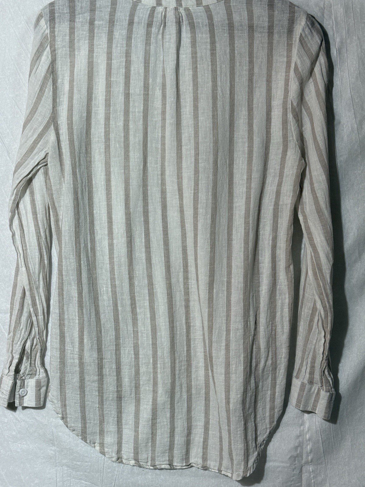 Beach Lunch Lounge Women’s Blouse Top Striped Long Sleeve Size S