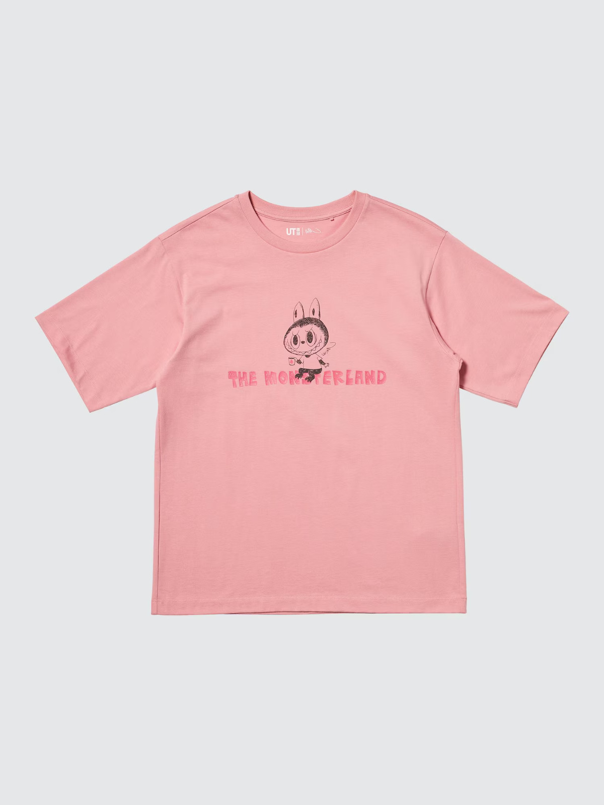 Uniqlo x POP MART UT Graphic T-Shirt THE MONSTERS LABUBU Pink New Japan XL size